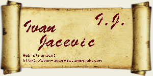 Ivan Jaćević vizit kartica